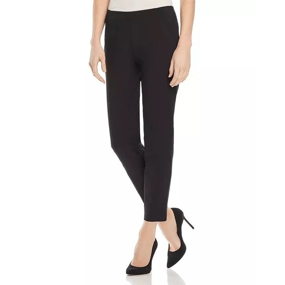 Lafayette 148 New York Pants - Lafayette 148 Stanton Pants Black Virgin Wool Straight Leg Quiet Luxury 10